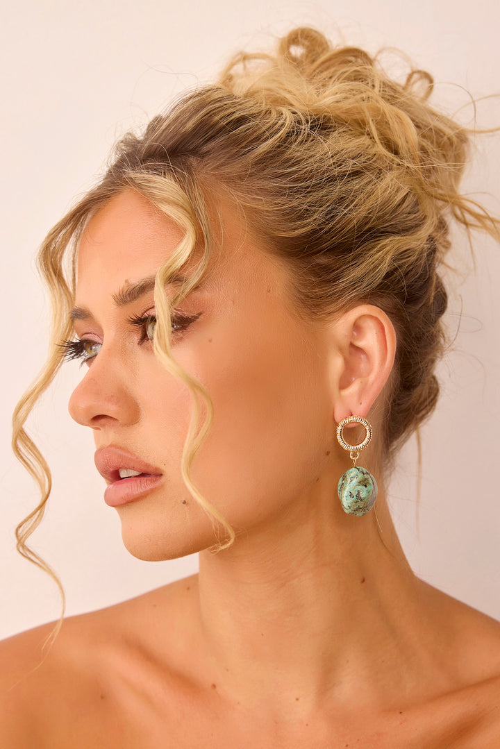 Greek Days Earrings - Turquoise
