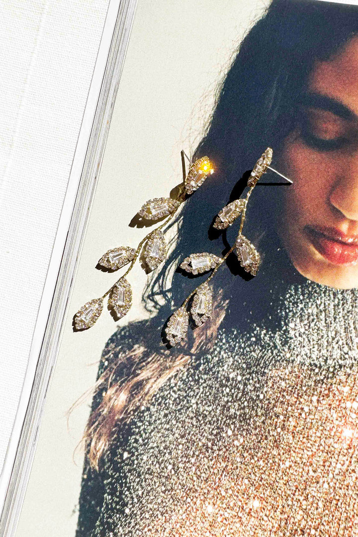 Jazzy Earrings - Gold Clear