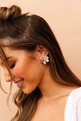 Firenze Emerald Earrings - Rose