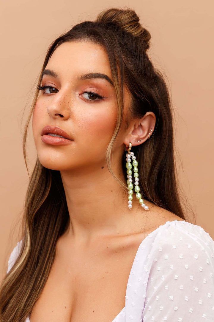 Easter Jade Earrings - Mint