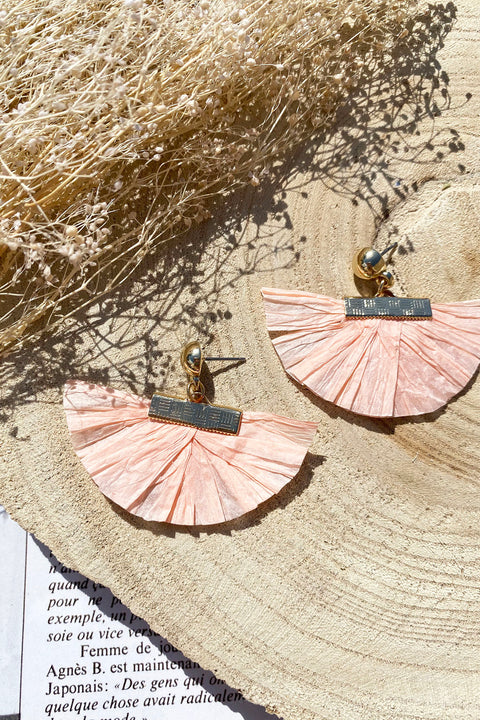 Oriental Origami Earrings - Pink