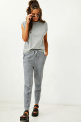 Free & Easy Knit Pants - Grey