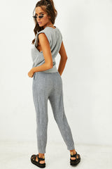 Free & Easy Knit Pants - Grey