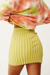 Blair Knit Mini Skirt - Green