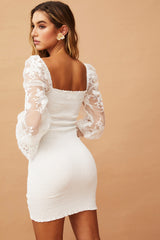 Heartfelt Lace Dress - White