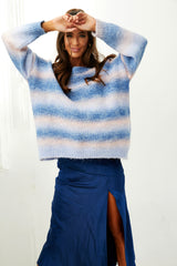 Bliss Knit Oversize Jumper - Blue