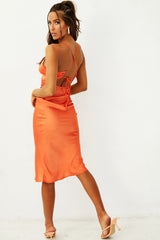 Florence Midi Dress - Burnt Orange