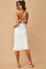 Florence Midi Dress - White