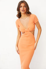 Sunday Best Knit Midi Dress - Orange