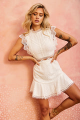 Worth The Chase Dress - White