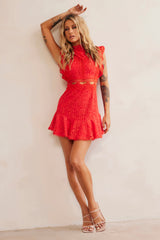 Worth The Chase Dress - Red