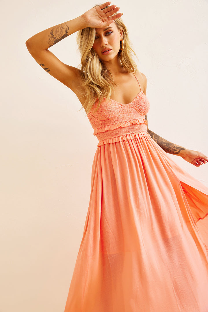 Ios Maxi Dress - Peach