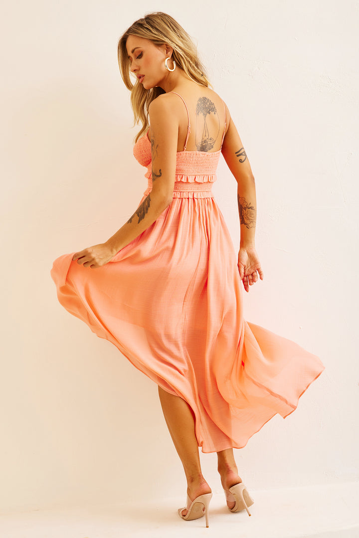 Ios Maxi Dress - Peach