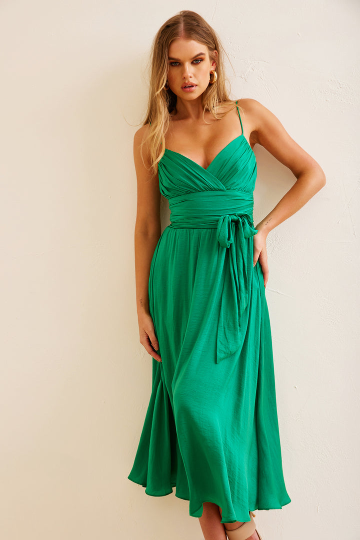 Switch Up Midi Dress - Emerald