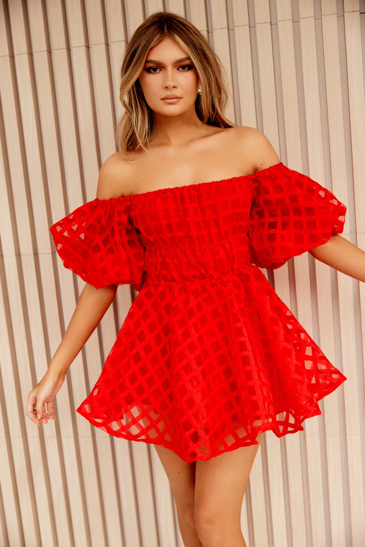 Warm Breeze Mini Dress - Red