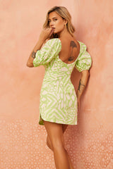 Woodstock Mini Dress - Green