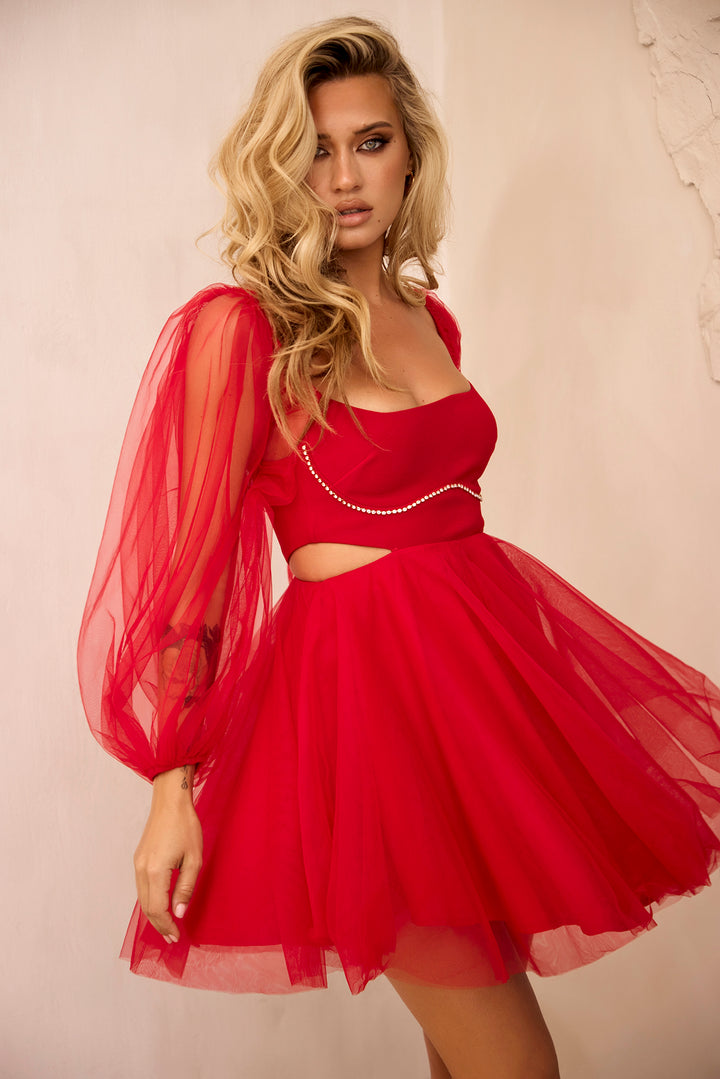 Saint Malo Mini Dress - Red