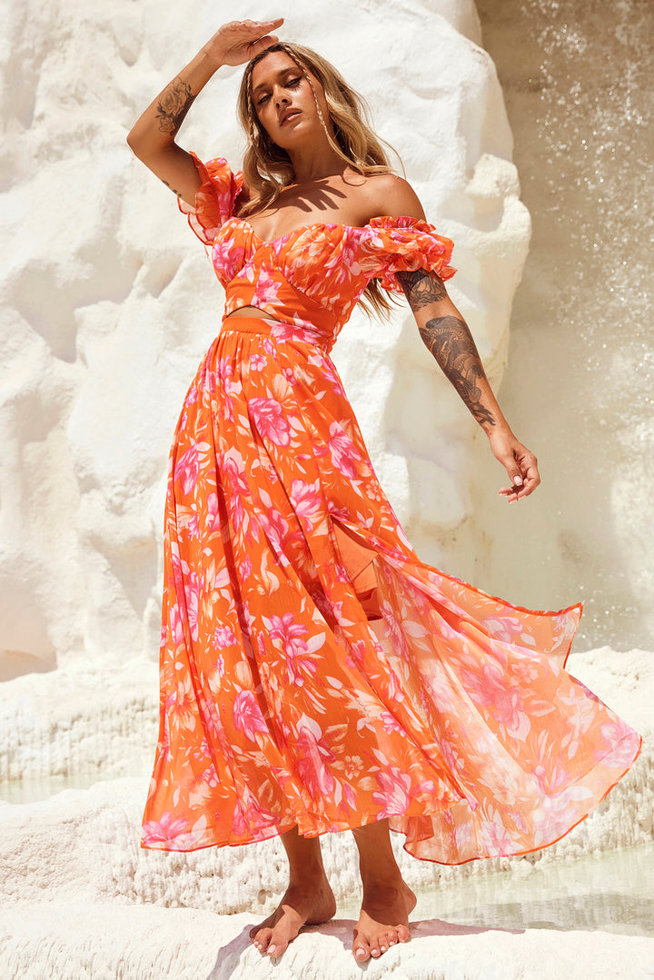 Sundrenched Maxi Dress - Red Multi