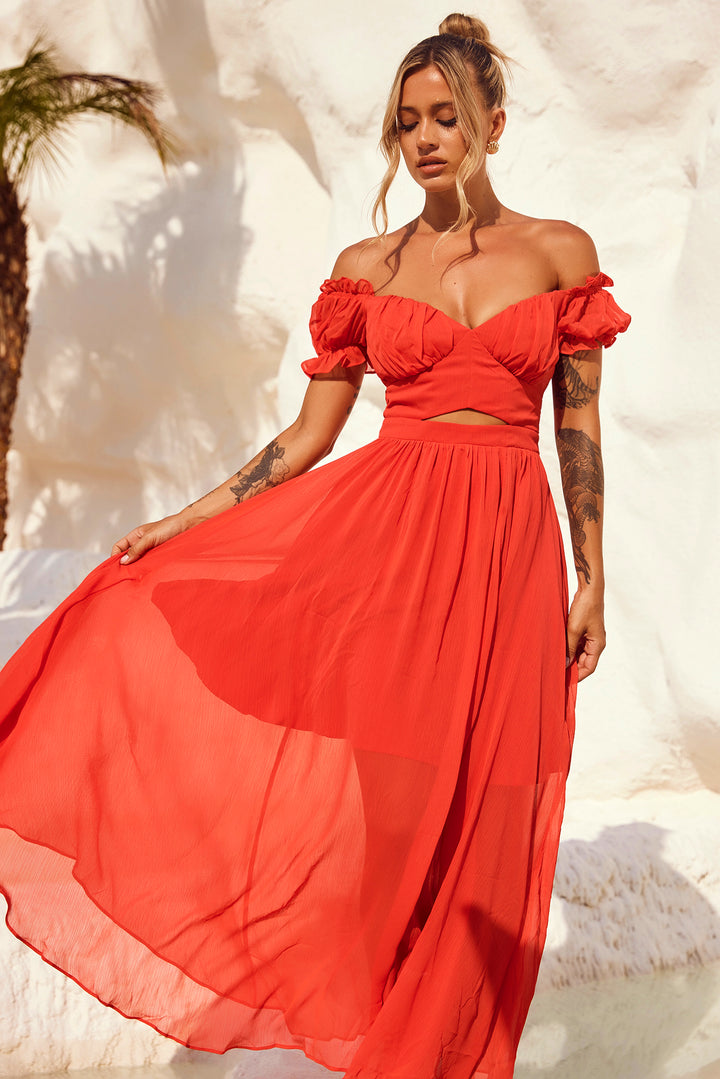 Perfect Storm Maxi Dress - Red