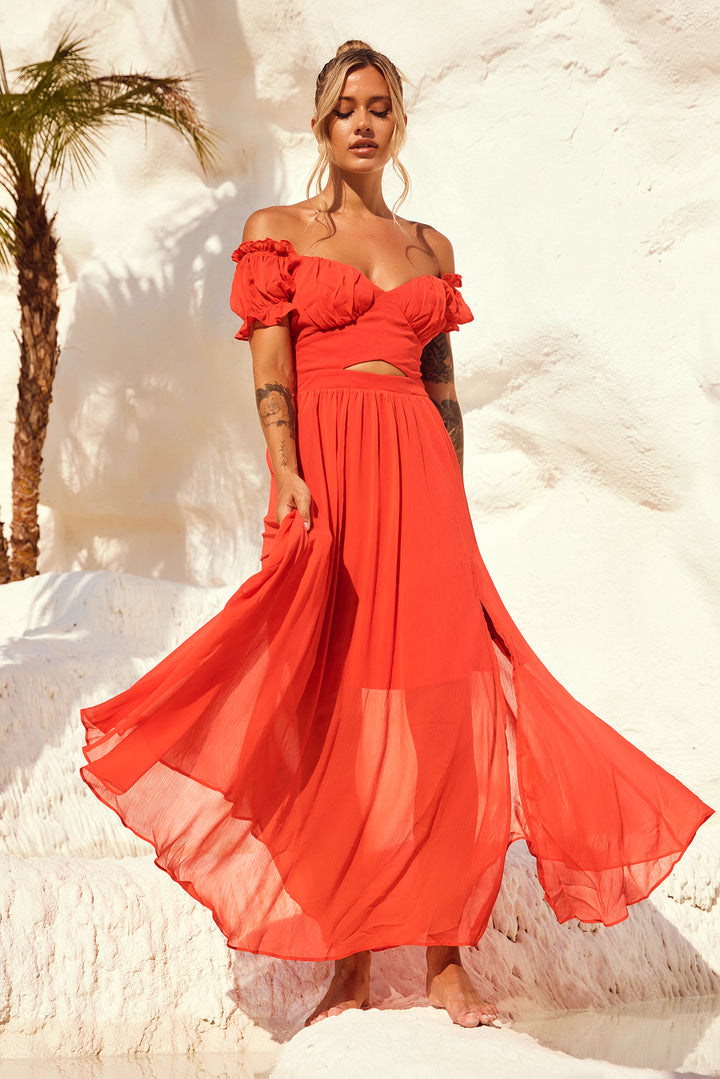 Perfect Storm Maxi Dress - Red