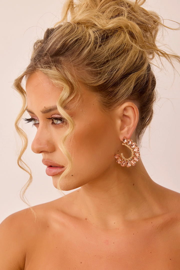 Reflective Earrings - Rose Gold