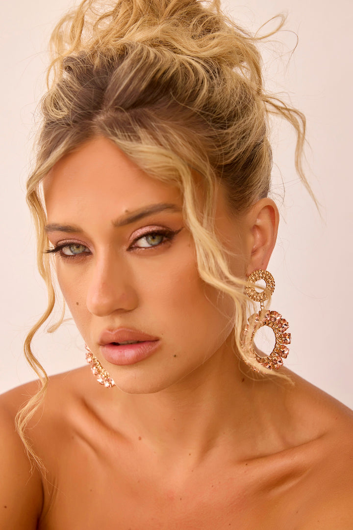 West Set Earrings - Rose Gold