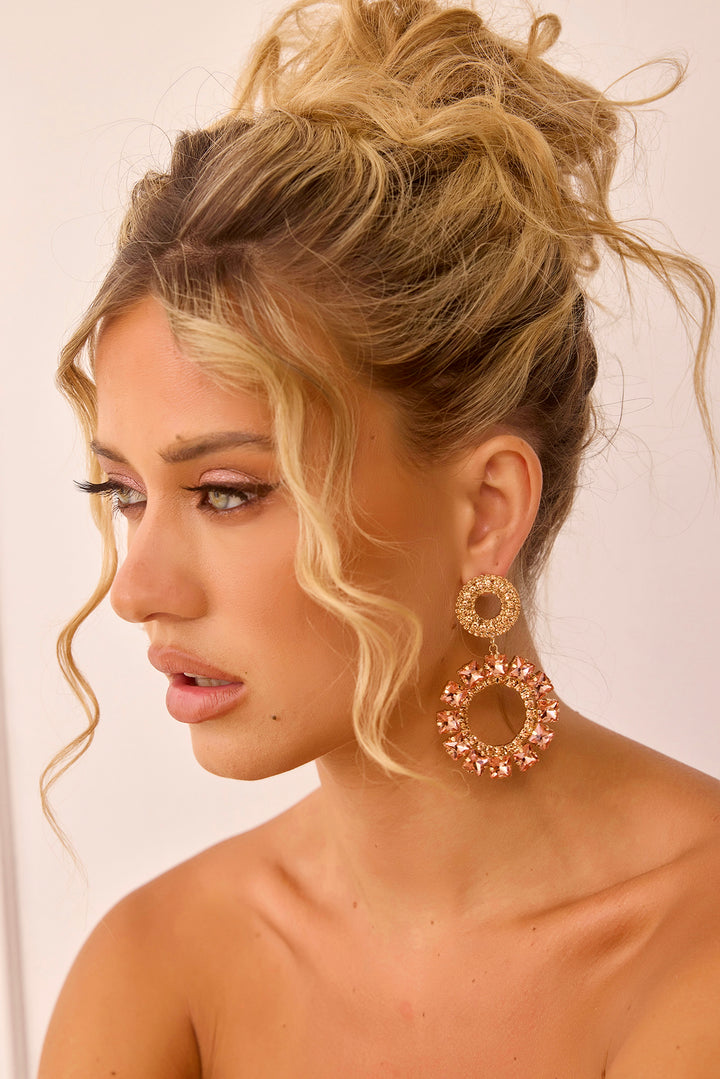 West Set Earrings - Rose Gold