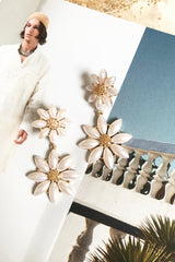 Diva Pearl Flower Earrings
