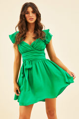 Fairytale Ending Mini Dress - Emerald