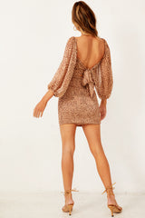 Say It Again Mini Dress // Brown | Sage and Paige.