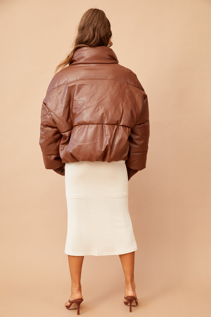 Notice You Puff Jacket // Chocolate | Sage and Paige.