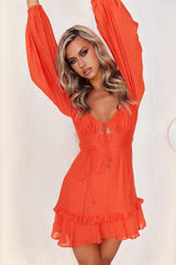 Xena Mini Dress - Tangerine