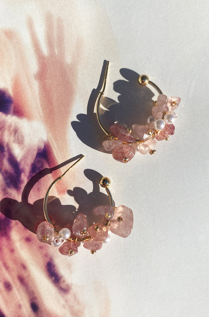 Ayaka Earrings // Rose Pink | Sage and Paige.