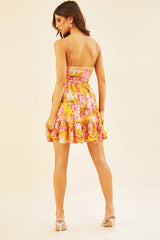 Cherry Blossom Mini Dress // Mustard | Sage and Paige.