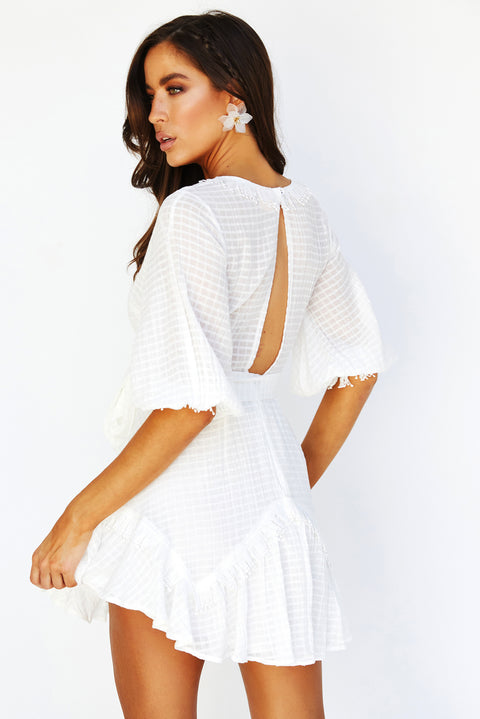 Isabelle Mini Dress // White | Sage and Paige.