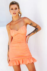 Magnify Mini Dress - Peach