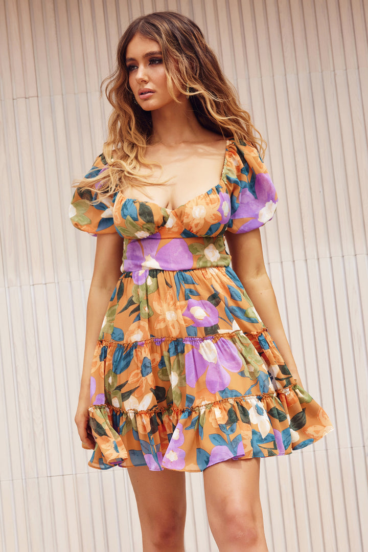 Valentina Mini Dress // Orange | Sage and Paige.