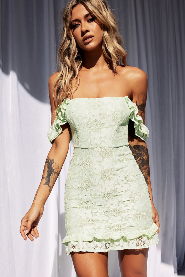 Keylime Lace Dress - Apple Green