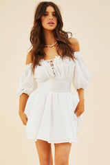 Brandi Mini Dress - White