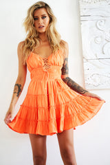 Wait For You Mini Dress // Neon Orange | Sage and Paige.