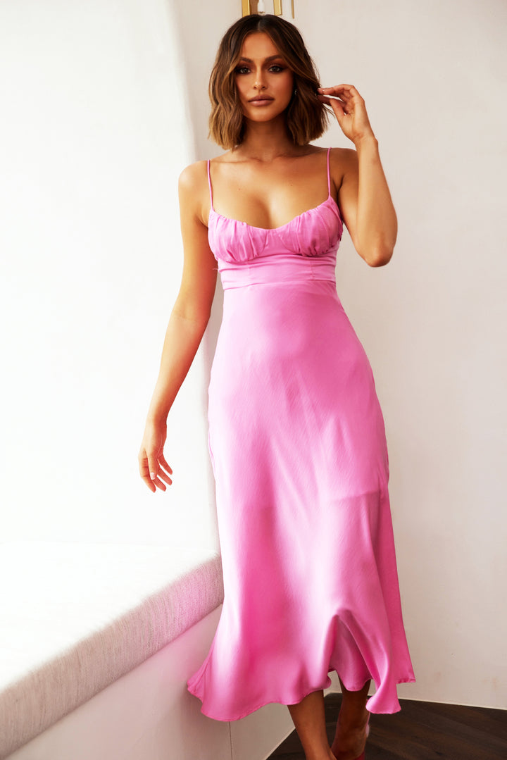 Alexis Midi Dress - Pink