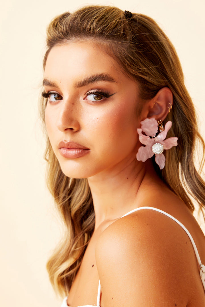 Lorena Earrings // Pink | Sage and Paige.