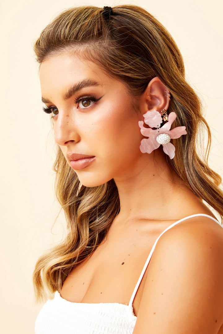 Lorena Earrings // Pink | Sage and Paige.