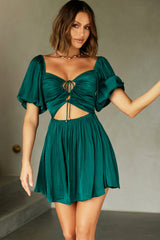 Holding On Mini Dress - Forest Green