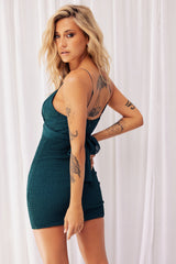 She's The Moment Mini Dress - Forest Green