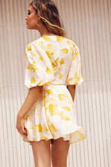 Shade Of Passion Mini Dress - Yellow