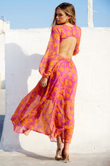 Swift Maxi Dress - Pink Orange
