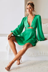 Bring It On Mini Dress - Emerald