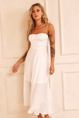 Affectionate Love Midi Dress - White