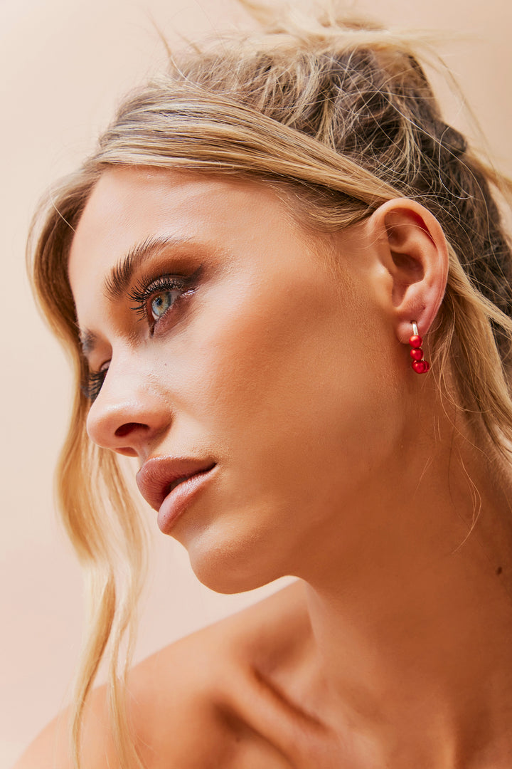 Into The Glow Earrings - Red